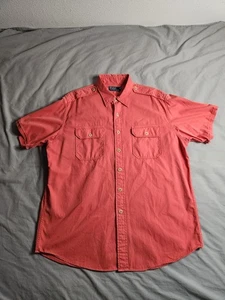Vintage Polo Ralph Lauren Button Up Shirt Mens Size XL Salmon Pink Preppy NEW - Picture 1 of 7