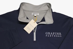 PETER MILLAR POLY SPANDEX 1/4 ZIP GOLF PULLOVER -- L -- GRAFINE PARTNERS -- NEU! ETIKETTEN - Bild 1 von 2