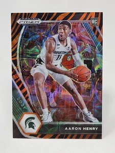 2021-22 Panini Prizm Draft Picks Choice Tiger Stripes Aaron Henry #48 Rookie RC - Picture 1 of 2