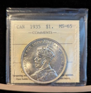 1935  ICCS Graded Canadian Silver Dollar **MS-65** # XSV 950 - Bild 1 von 6