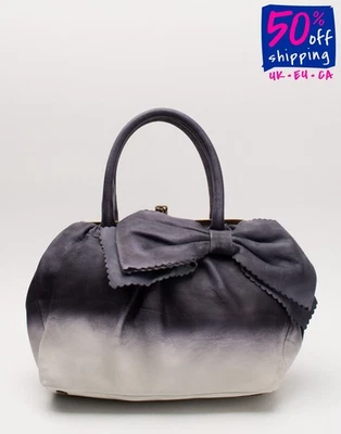 PVP €489 ROJO VALENTINO Bolso de Mano de Cuero Dip Dy Arco Frontal Marco de Metal Foto 1 de 4