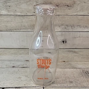 Quart Milk Bottle Stout’s Dairy SPARTA MICHIGAN MICH MI - Picture 1 of 3