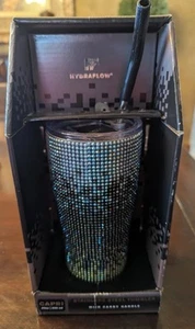 HYDRAFLOW Capri Stainless Steel Tumbler Rhinestone Bling With Straw 20 oz New - Picture 1 of 8