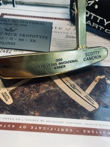 Scotty Cameron Gold Plated Tour Laguna Welded Neck Las Vegas Victory , Jim Furyk - Picture 1 of 7