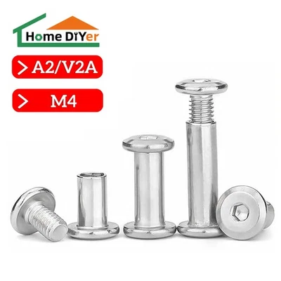 Hülsenmuttern M6 mit Flachkopf Innensechskant geschlossen Edelstahl V2A A2 - Bild 1 von 4
