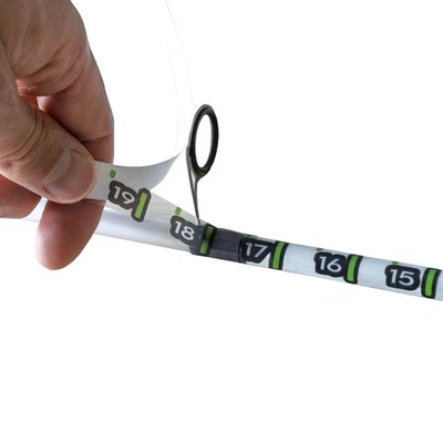 Cinta métrica de caña de pescar pegatina regla de 24 pulgadas calcomanía para fijar a la caña de pescar Foto 1 de 4