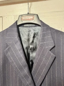Polo Ralph Lauren Italy Cashmere Mix Navy Flannel Chalkstripe odd Jacket 48 - Picture 1 of 13