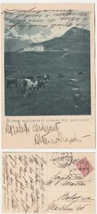 GIOMEIN E IL GRAND HOTEL MONTE CERVINO - AOSTA - VIAGG. 1916 -28714- - Picture 1 of 1