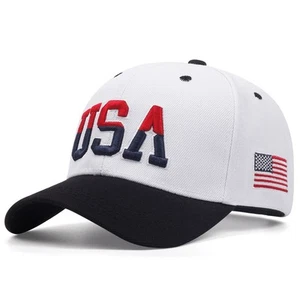 Berretto da baseball uomo moda con bandiera ricamata patriottica USA per uomo - snapback - Foto 1 di 16