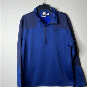 Cinch Half Zip Fleece Pullover Blue Large - Picture 1 of 5