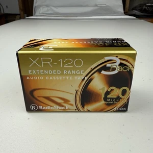 Vintage NOS Radio Shack XR-120 Extended Range 120 Minutes Cassette Tapes 3pk - Picture 1 of 3