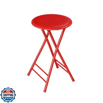 Folding Stool - Backless 24-Inch Stool with 225lb Capacity for Kitchen or Rec - Image 1 of 4
