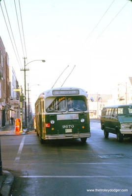 Trolebús CTA Chicago Transit Authority 9670 '73 35 mm Original Kodachrome Slide Foto 1 de 3
