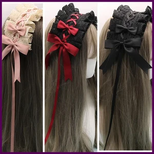 Diadema 15*25 cm Moño Dulce Lolita Encaje Flor Aro para Cabello Anime Mucama Juegos con disfraces - Imagen 1 de 30