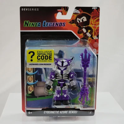 Roblox DEVSERIES Ninja Legends Cybernetic Azure Sensei Action Figure W Item Code - Image 1 of 4
