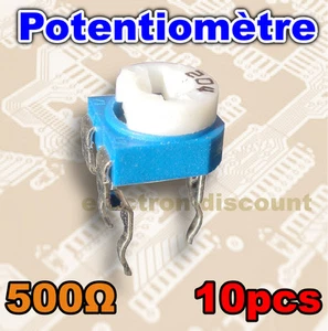 1525-500R/10# Potentiomètre pour CI - 500 ohms 10pcs - Imagen 1 de 1