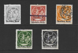 BAVARIA SCOTT 271 - 275 USED VF - 1920 SCOTT 251 - 254 WITH OVERPRINTS - Picture 1 of 2