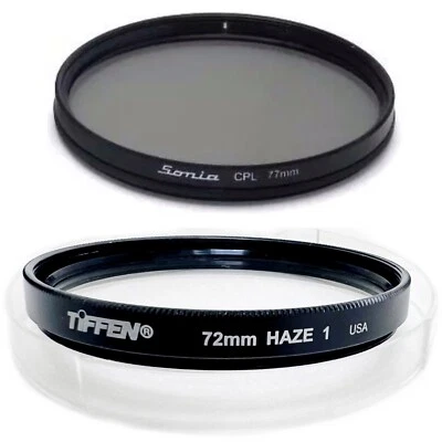 Tiffen & Sonia 72m CPL & UV Haze Lens Filter Made in USA - Image 1 of 4