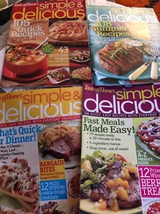 Taste of Home's Simple & Delicious Magazines ~ Lot of 4 - Picture 1 of 1