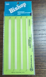 Vintage Bishop Professional Freehand Lettering Guide Template No 3304 NEW - Picture 1 of 2