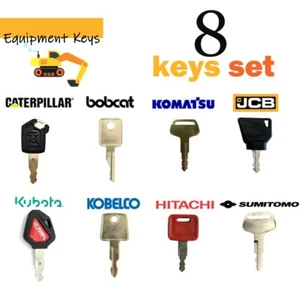 8 Heavy Equipment Construction Machines master Ignition Key Cat Komatsu JCB - Picture 1 of 9