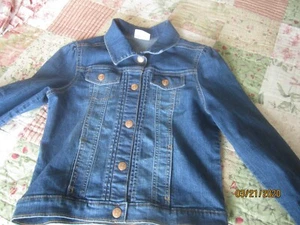 EUC Crazy 8s Girls Demim Jean Jacket Size L 10-12 - Picture 1 of 3