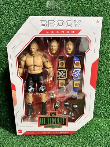 Mattel WWE Ultimate Edition 15 BROCK LESNAR Wrestling Figure w/2 Belts 2022 Cover