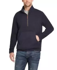 Weatherproof Vintage Mens Navy Blue XL Quarter Zip Pullover Sweater Fleece - Picture 1 of 1