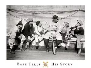 BASEBALL ART PRINT Babe Tells His Story Babe Ruth Yankees - Picture 1 of 1