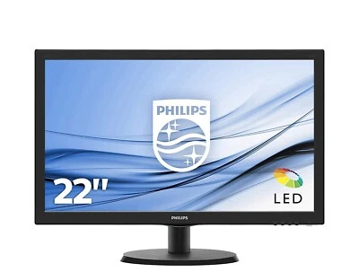 Philips 223V5LSB2/10 Monitor 21,5" FHD 1920x1080 VGA LCD LED TN Panel schwarz - Bild 1 von 4