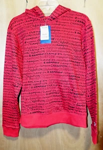 Champion Red Hooded Youth Swearshirt Pullover Front Pouch XL $17 NWT - Picture 1 of 5