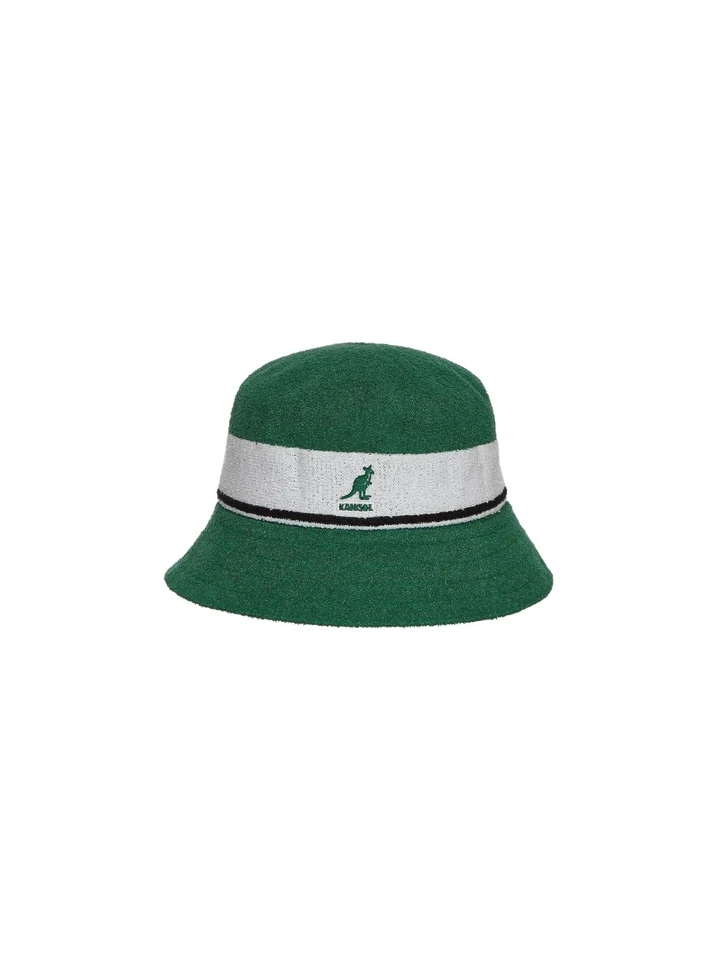 Cappello Kangol modello Bermuda Stripe Bucket, colore Turf Green, K3326st tg302 - Imagen 1 de 1