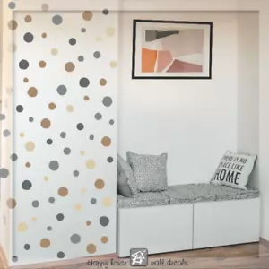 Boho Polka dot wall stickers - 60 Polka dot stickers - Nursery Polka dot decor - Picture 1 of 5