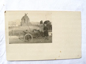 OLD PHOTO 1920 GENOA FOURTH MONUMENT TO A THOUSAND SIDECARS VINTAGE MOTORCYCLE - Picture 1 of 2