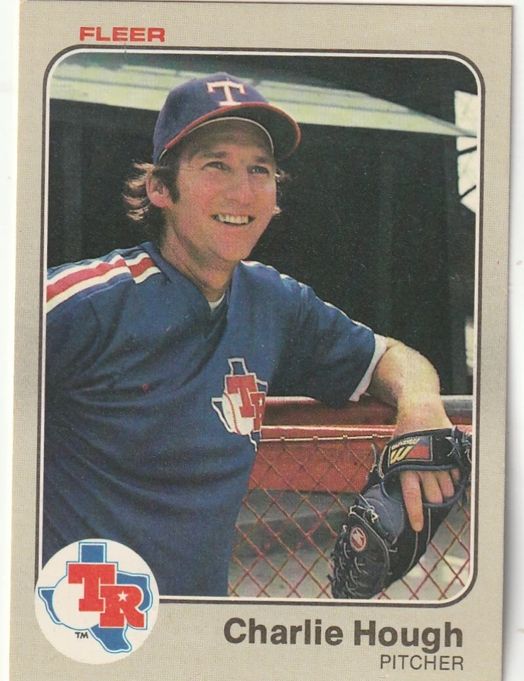 FREE SHIPPING-MINT-1983 Fleer Charlie Hough #570 RANGERS PLUS BONUS CARDS - Image 1 of 1