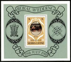 Sierra Leone 1981 - Royal Wedding, Charles & Diana - Souvenir Sheet - 518 - MNH - Picture 1 of 1