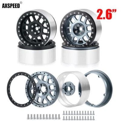 AXSPEED 2.6" Aluminium 6061 Beadlock Felge Rim für SCX10 etc 1:10 RC Crawler - Bild 1 von 4