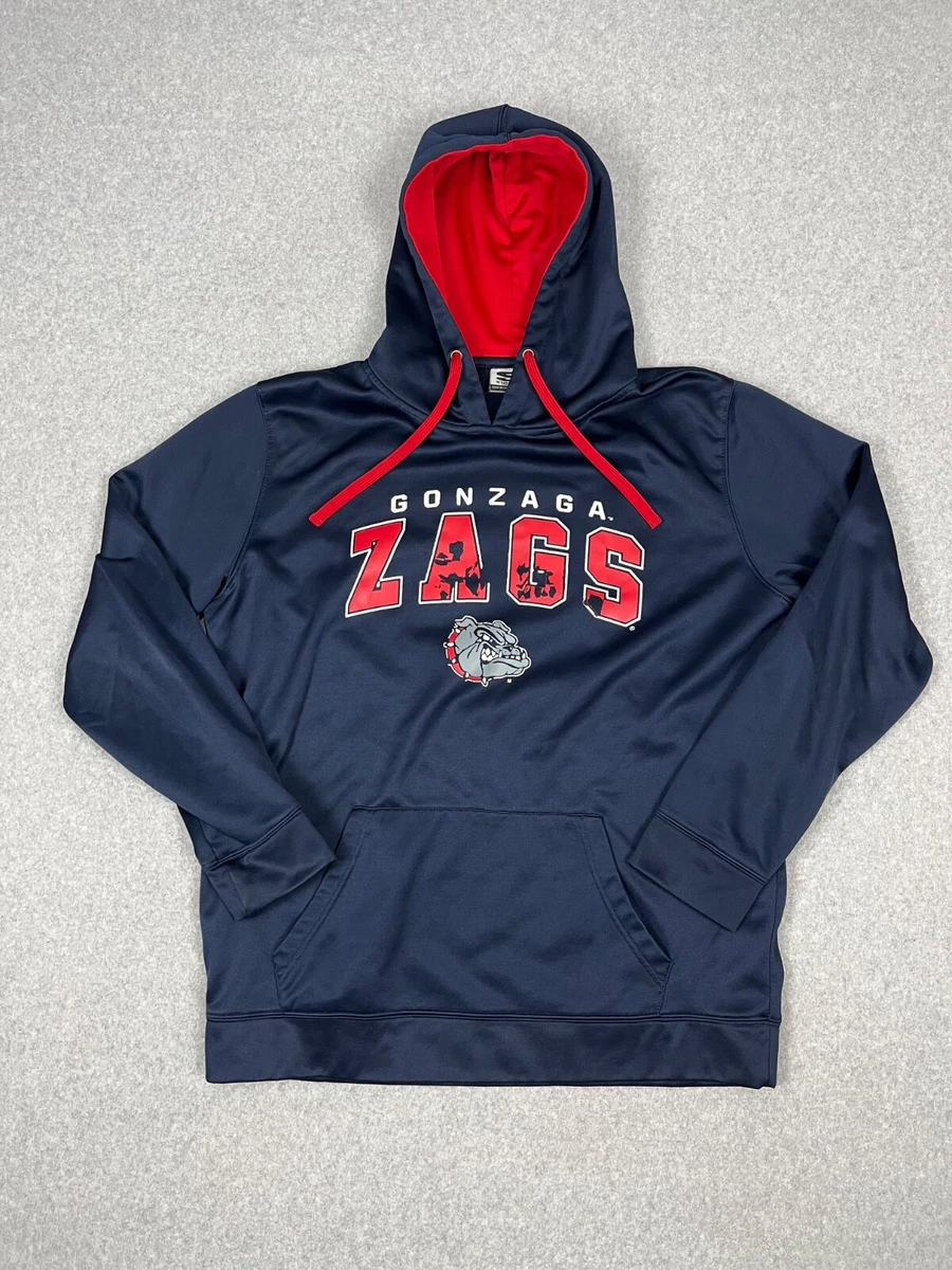 Gonzaga Bulldogs Hooded Sweatshirt - Navy Blue Game Day Pullover With Arch & Logo (Unisex, Large)