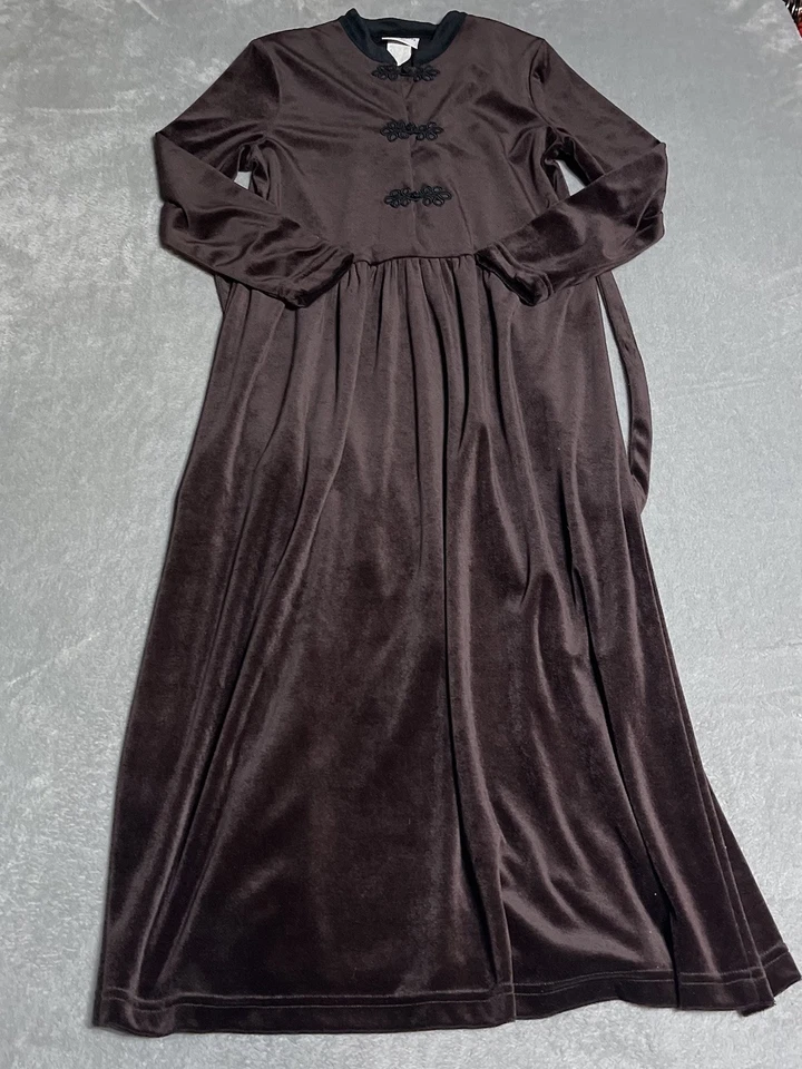 Vestido Vintage Studio Ease Para Mujer 14P Marrón Terciopelo Modesto Hada del Bosque Foto 1 de 4