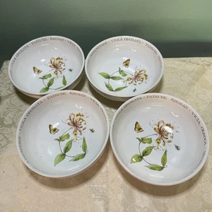 Vintage Marjolein Bastin Wildflower Meadow Bowls 4 pc Set -Butterfly Bee Flower - Picture 1 of 15