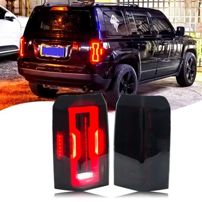 LED Tail Lights for Jeep Patriot 2007-2017 Sport Black Rear Lamps Assembly - Image 1 of 4