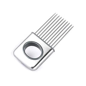Stainless Steel Onion Cut Holder Slicer With 10 Even Prong Easy Hold Vegetabl... - Picture 1 of 8