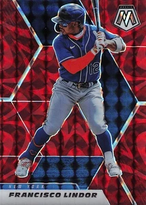 Mosaico Panini 2021 #101 Francisco Lindor rojo - Imagen 1 de 2