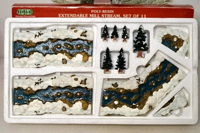 LEMAX Village Landscape Collection Poli-Resina Extensible Molino Corriente Juego de 11 Foto 1 de 4