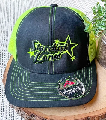 Gorra AMF Stardust Lanes verde lima bordada boliche callejón con correa nueva con etiquetas Foto 1 de 4