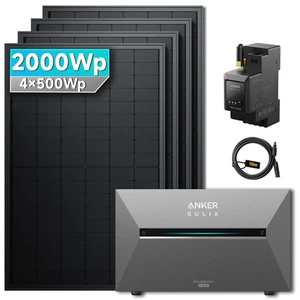 2000W Balkonkraftwerk mit Speicher Anker Solix Solarbank3 Komplettset mit 2,7kWh - Bild 1 von 6