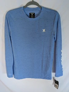Hurley Light Blue Long Sleeve Shirt Top Boys Size Large Kids New Crew, NWTs - Picture 1 of 8