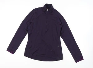 Icebreaker Women's Purple Henley M Merino Wool Hoodie - Picture 1 of 12