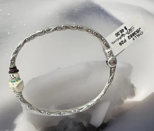 Brighton CHILLY Charm Hinged Bangle Bracelet NWT JB3862 List $46 - Picture 1 of 1