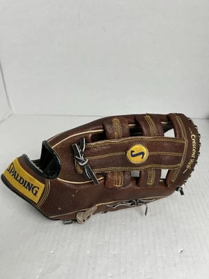 Spalding Crescent Web 12.5 Inch Baseball Glove #42-633 High Performance Leather - Image 1 of 4